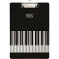 thumbnail image 2 of FMSHPON Black Piano Keyboard Music Keys Clipboard Hardboard Wood Nursing Clip Board and Pull for Standard A4 Letter 13x9 inches, 2 of 8