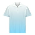thumbnail image 5 of Enridrech M-4XL Mens Casual Tee with Button Collared Short Sleeve Tops for Men Fashion Comfort Color Block Tshirt, 5 of 6