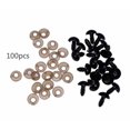 thumbnail image 4 of Ojos de seguridad de plástico para bricolaje y 100 piezas de arandelas, muñecas, juguetes, accesorios, fabricación de animales, ojos artesanales, 100 piezas Worallymy JD713610849, 4 of 5