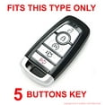 thumbnail image 3 of 2Pcs Dobrev Silicone 5 Five Button Smart Key Case Cover Skin Fob Holder for Ford Fusion Explorer Edge Mustang Expedition F-Series Smart Key (Black and Blue), 3 of 3