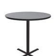 thumbnail image 4 of Correll Inc Round Bar Table in Medium Oak (48 in. Top/33 in. Base/Gray Granite), 4 of 5