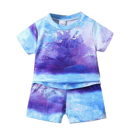 

Cute Summer Toddler Girls Outfits Set Kids Baby Spring Cartoon Print Short Sleeve Tshirt Shorts Outfits Clothes For 2-3 Years