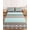 Turquoise Green, variant on Full Size Fitted Sheet Set - Boho Geometric 3 Piece Bedding Sets 16" Deep Pocket Fitted Sheet with 2 Pillowcases Turquoise Green Brown Tribal Stripes Brushed Microfiber Hotel Luxury Bed Sheets