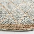 thumbnail image 3 of SAFAVIEH Natura Glenn Diamond Area Rug, Teal/Natural, 6' x 6' Round, 3 of 8