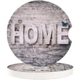 thumbnail image 1 of FMSHPON Home Letter Vintage Wooden Grain Set of 6 Car Coaster for Drinks, Absorbent Ceramic Stone Coasters Cup Mat with Cork Base for Home Kitchen Room Coffee Table Bar Decor, 1 of 5