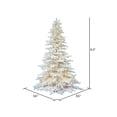 thumbnail image 4 of Vickerman 6.5' Flocked White Spruce Artificial Christmas Tree, Warm White LED Lights, 4 of 7