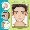 thumbnail image 3 of 2 tableros de práctica de pintura facial A4 reutilizables, plantilla de ejercicio de pintura, herramienta de pintura de maquillaje para escenario, suministros de pintura facial., 3 of 9