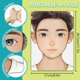 thumbnail image 3 of 2 tableros de práctica de pintura facial A4 reutilizables, plantilla de ejercicio de pintura, herramienta de pintura de maquillaje para escenario, suministros de pintura facial., 3 of 9