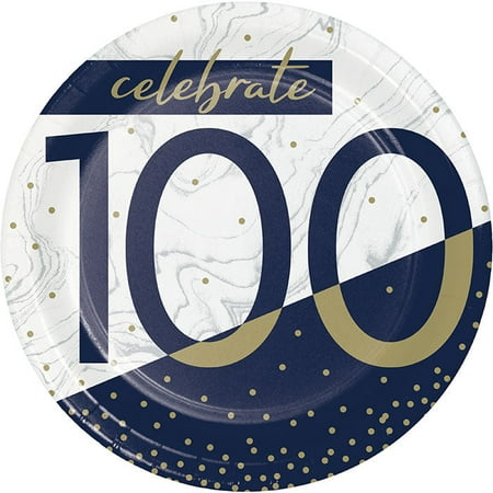 

Online Party Sales Navy & Gold Milestone Dessert Plate 100 8ct