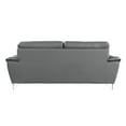 thumbnail image 4 of Titan Furnishings 69" Modern Leather Loveseat in Gray, 4 of 17