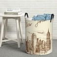 thumbnail image 6 of Goofa New York Printed Circular Hamper,Laundry Basket with Handles,Storage Baskets Foldable,Large Capacity Laundry Hamper-, 6 of 6