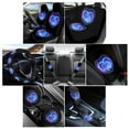 thumbnail image 2 of Renewold Dolphin Love Blue Violet 12 Pieces Car Seat Cover Steering Wheel Cover Seat Belt Strap Wrap Cover Armrest Pad Handbrake Cover Gear Shift Cover Cup Holder Coasters for Truck Vans Sedans, 2 of 7