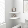 thumbnail image 3 of vidaXL Floating Corner Shelf Oak 9.8"x9.8"x1.5" MDF, 3 of 7