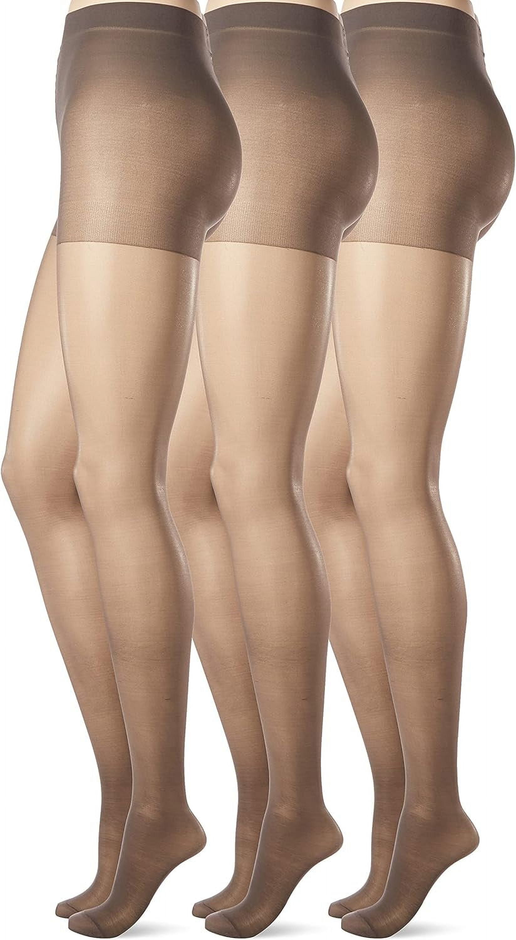 L'eggs Women's Sheer Energy Medium Support Control Top Pantyhose, 3 Pack 