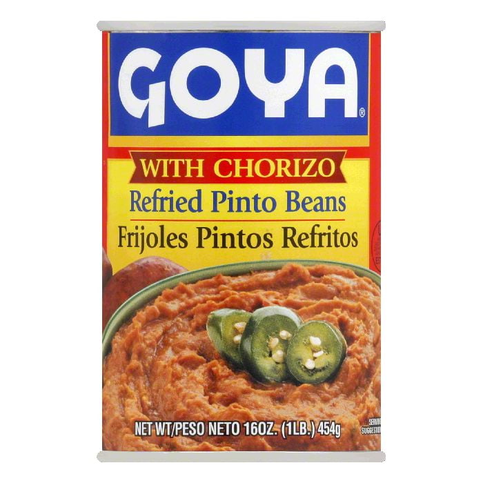 Goya with Chorizo Refried Pinto Beans, 16 Oz (Pack of 12) by