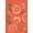 Orange, Pattern 2, variant on ODIKA 4'x6' Dark Floral Elegance Vintage Garden Washable Area Rug Intricate Blossom and Leaf Patterns for Classic for Dorm Room, Small Living Stain Resistant Low Profile, Easy Care