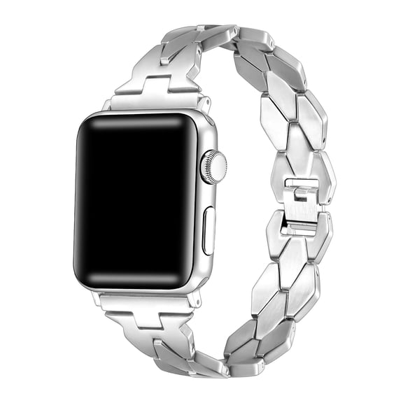 Posh Tech Ava Stainless Steel Replacement Apple Watch Band in Silver