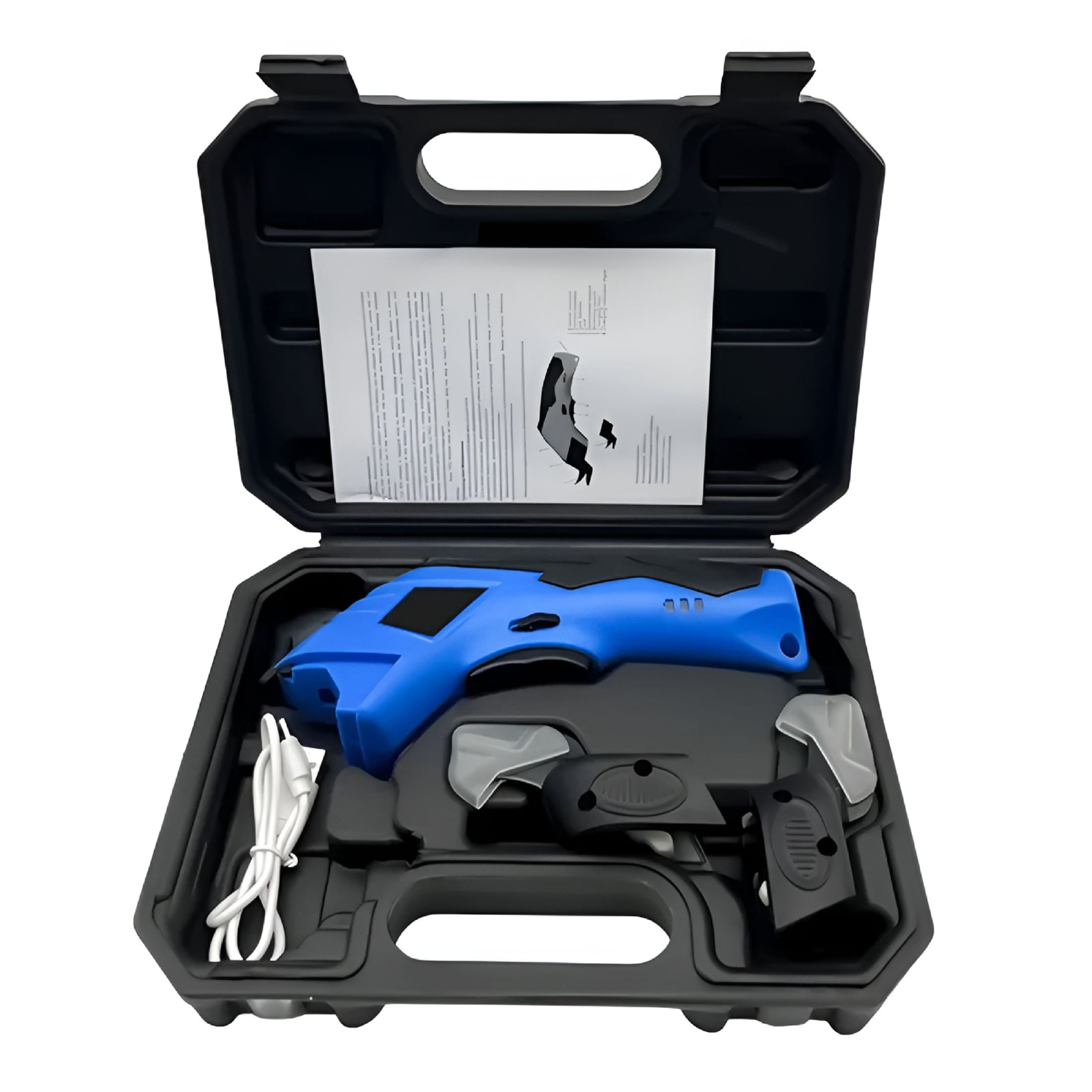EXLEAF 2026 New Electric Scissors for Cutting Fabric Cardboard&Plastic Rechargeable Cordless Electric Scissors with 2 Blades Multifunctional Tool for Tailoring&Crafting Low Noise Performance