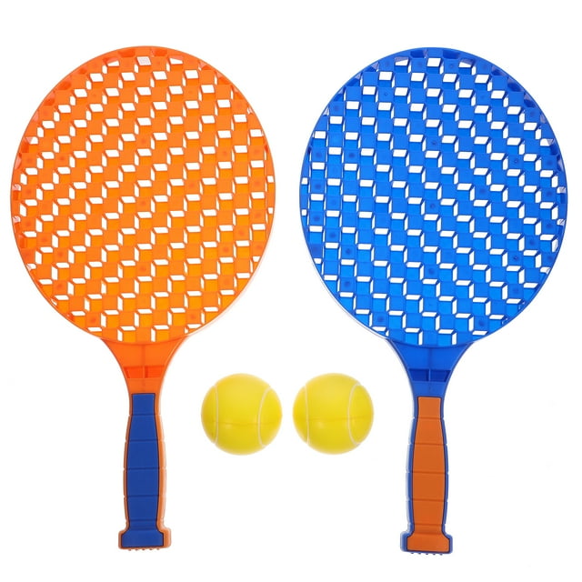 GAXIRE 1 juego de raqueta deportiva de bádminton, juguete de entrenamiento para niños al aire libre con pelotas.