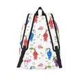 thumbnail image 2 of Lsque Pikmin Pattern Canvas Daypack, Durable Backpack, High-quality Versatile Backpack,Vintage Compact Backpack-Medium, 2 of 6