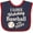 Navy and Red, variant on Inktastic Daddy Baseball Grandson Boys or Girls Baby Bib