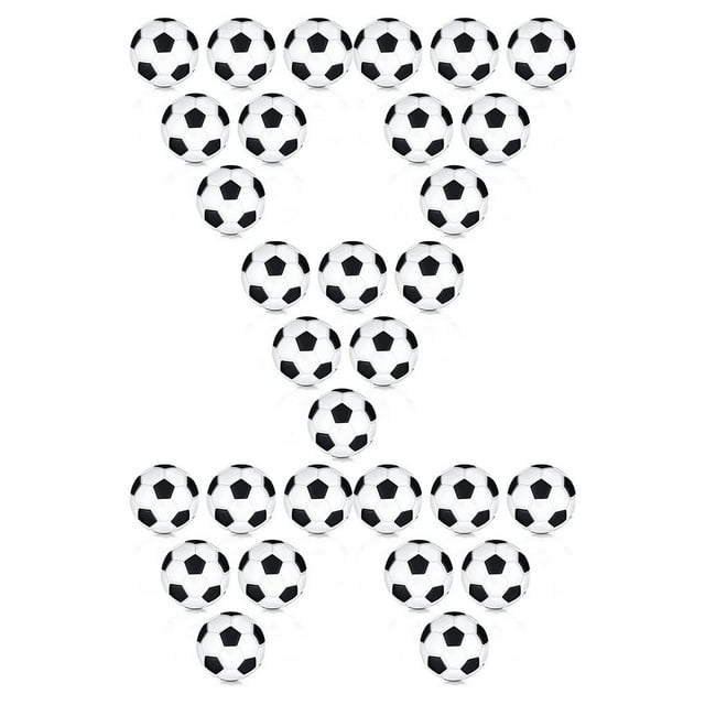 Vogacara 6 uds pelotas de fútbol de diámetro flexible 28mm Mini balones de fútbol fuerte elasticidad negro blanco escritorio juguetes niños Type2
