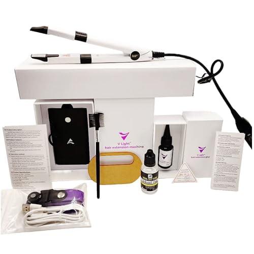 Kit d'Outils d'Extension de Cheveux avec 6 Pcs (Fer Blanc)