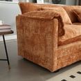 thumbnail image 2 of Newboti Furniture Chenille Fabric, Removable Armrests With Side Pockets, High Density Sponge Filling, Oversized Double Sofa With Footstool00132, 2 of 12