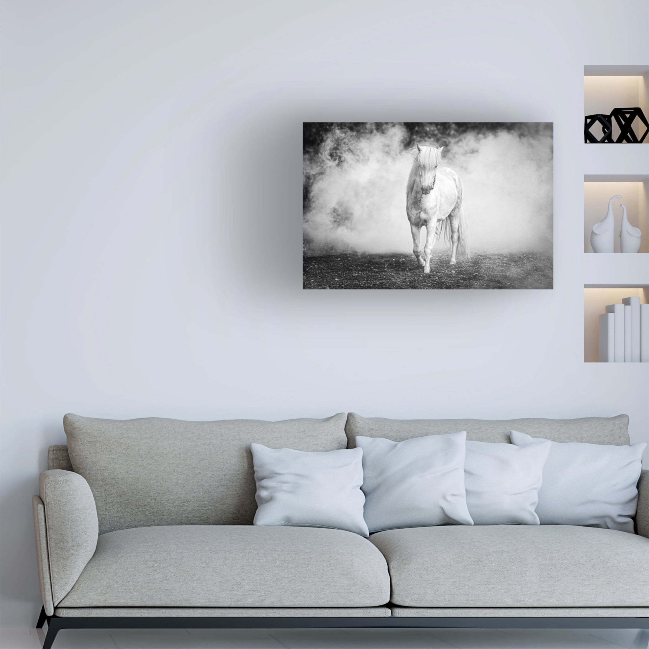 Canvas Wall Art - Jeffrey C. Sink 'Icelandic Pony' Wall Art for Living Room, Bedroom, or Office Décor by Trademark Fine Art - 32 x 22 Inches