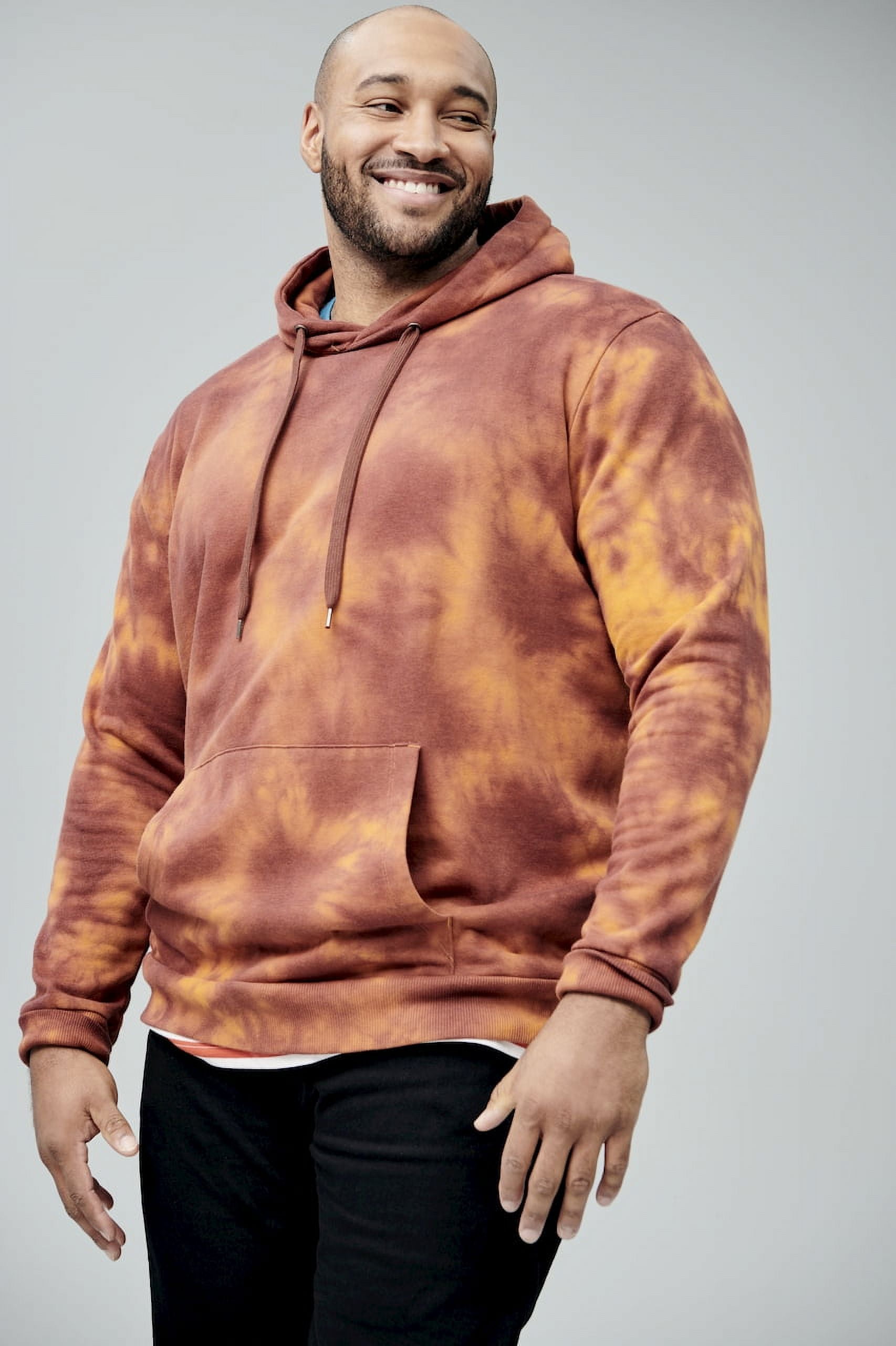 No Boundaries Men's and Big Men's Fleece Hoodie, up to Size 3XL