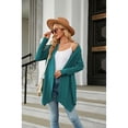 thumbnail image 3 of Anbech Solid Color Women's Cardigan Open Front Shirt with Pockets Long Sleeve Button Design Outwear, 3 of 8