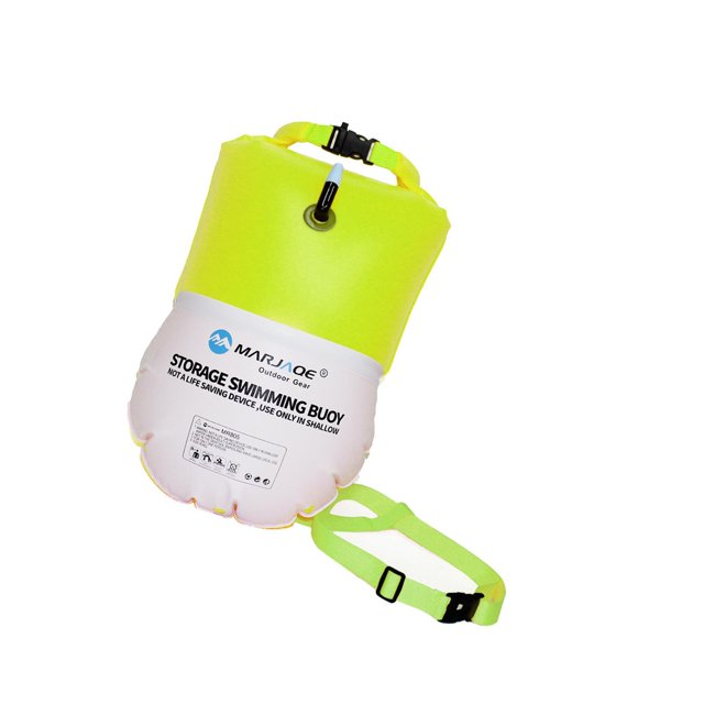 stanreset Swimming Tow Float with Dry Bag Water Swim Buoy Safety Floating Yellow
