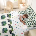 thumbnail image 4 of Castle Fairy Watercolor Garbage Truck Twin Bedding Sets 7-Piece for Teens, Minimal Seamless Print Bedding Comforter Set for Bedroom, Green, 4 of 7