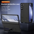thumbnail image 2 of ELEHOLD for Samsung Z Fold 6 Case,Hinge Protection Invisible Kickstand Slim Anti-Scratch Shock-Absorbent Shockproof All-Inclusive Protection with Screen Protector for Samsung Z Fold 6,Black, 2 of 6