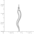 thumbnail image 3 of Diamond2Deal 14k White Gold Solid 3-D Large Italian Horn Pendant for Men (L- 1.58 in, W- 0.2 in), 3 of 4