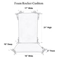 thumbnail image 5 of RSH Décor - Indoor / Outdoor Foam Rocker Rocking Chair Pad Cushions Made with Weather Resistant Solid Ivory Fabric, 5 of 5