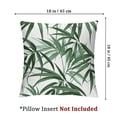 thumbnail image 4 of Acheng Palm Leaves with Lush Branches and Leaves Tropical Jungle Palm Leaves Short Plush Pillowcase Cover Set of 2 White, 4 of 7