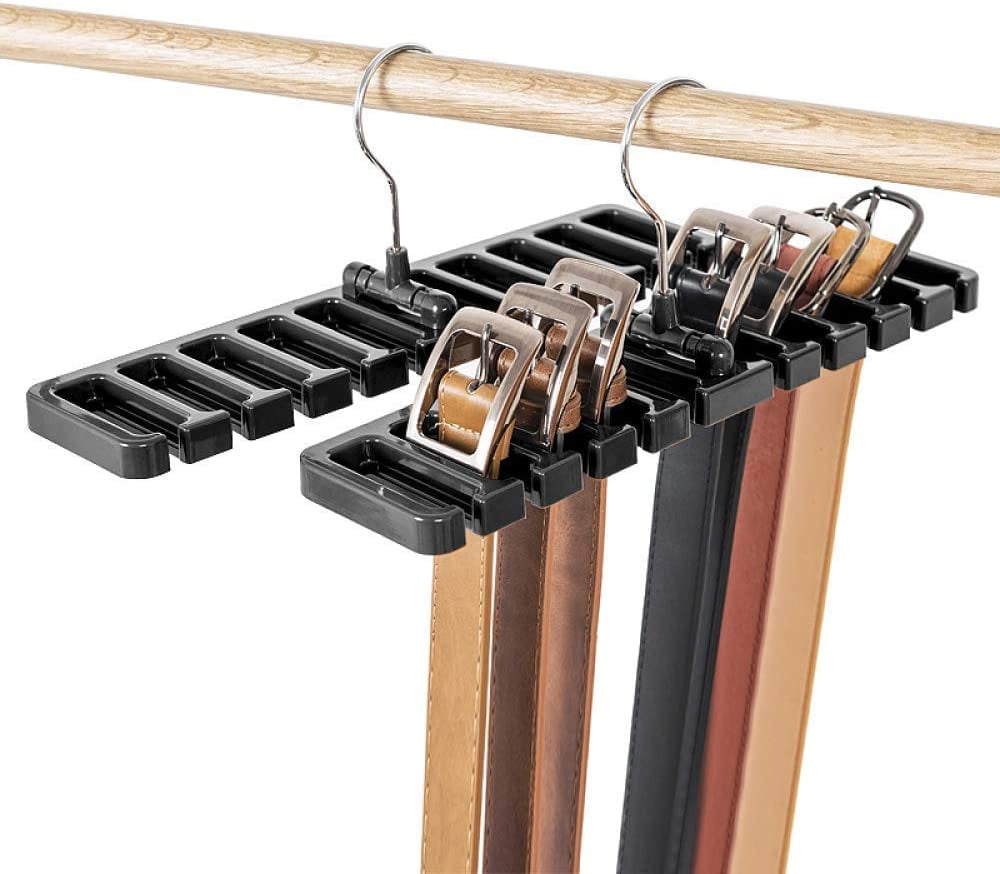 ZriEy Belt Rack Scarf Hanger Organizer Holder Non-Slip Accessories Storage Holder for Scarves Easy on/Off Sturdy Tie Rack Space Saving Belt Hanger Shawls 2pcs Blue 