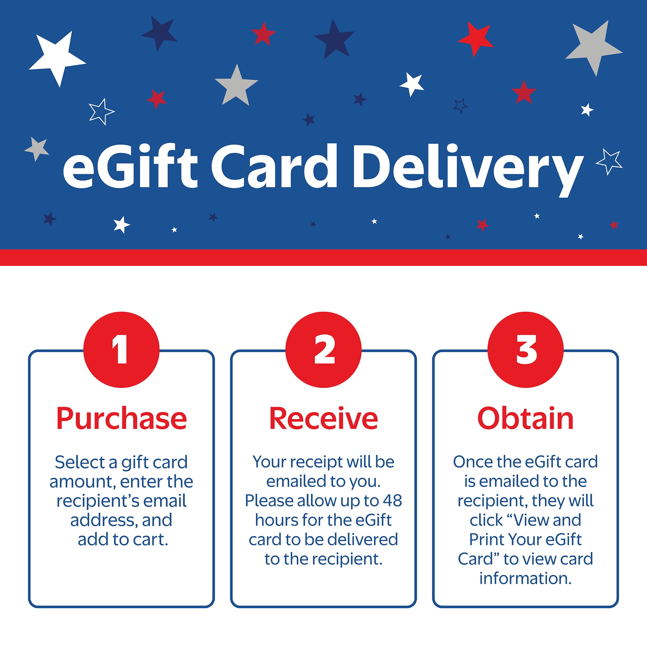 Mastercard® $25 eGift Card Patriotic Stars (Plus $3.84 Purchase Fee) [Email Delivery]