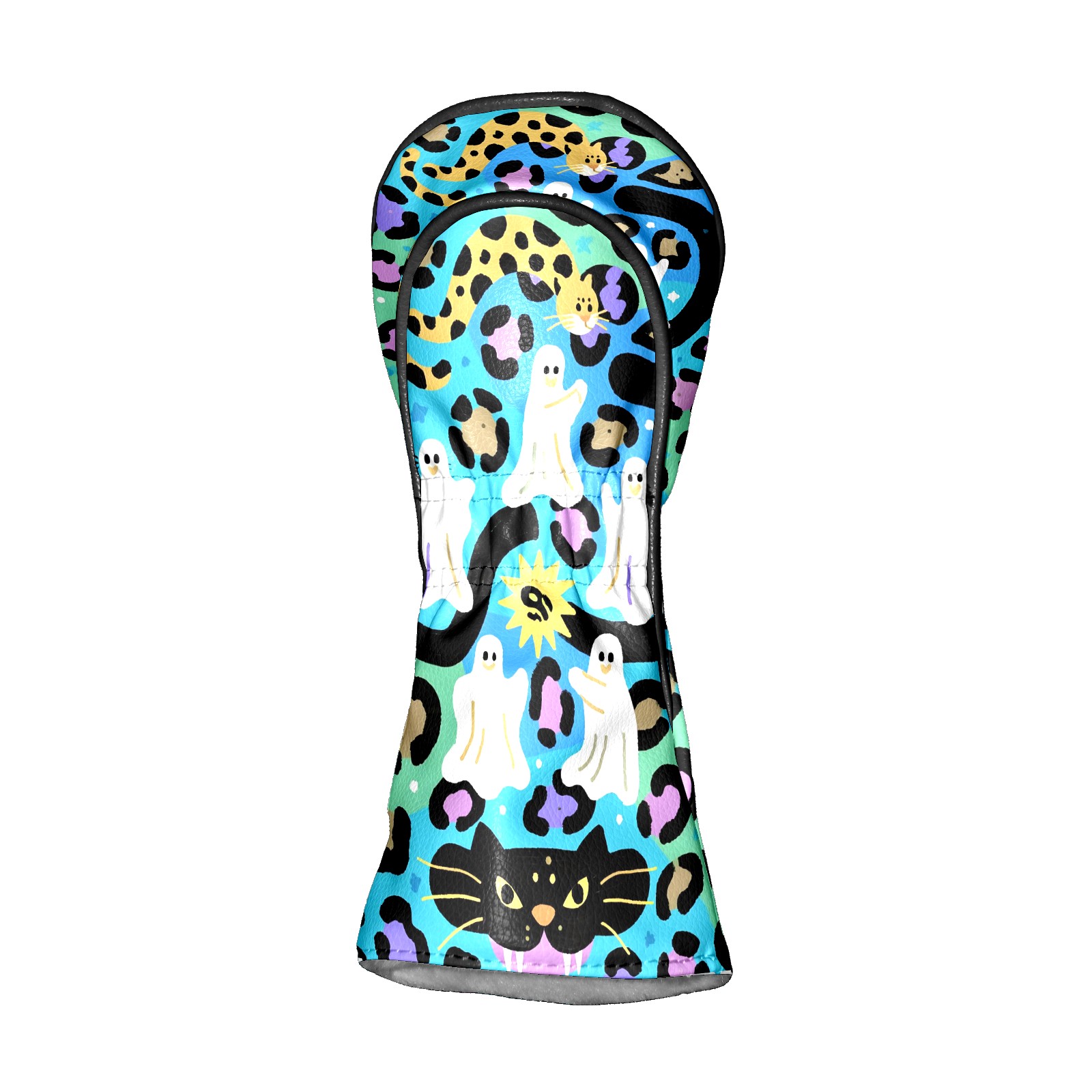 Golf Club Head Covers - Beige Butterfly Design, Waterproof, Velvet Lining, Fits Driver/Hybrid/Putter, Gift for Men & Women