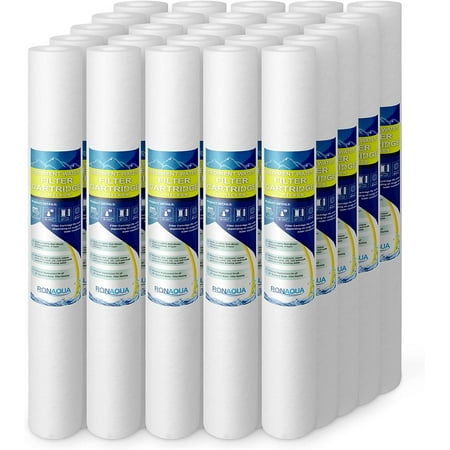 

10 Standard 20 x 2.5 Sediment Water Filter Cartridge NSF Certified 4-Layer Filtration for 20” x 2.5” Whole House Systems Compatible with FPMB5-20 SDC-25-2005/4 VX05-20 25 Pack