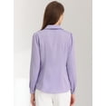 thumbnail image 4 of Top de manlarcon cuello camisero y botones pamujer Morado claro L, 4 of 6
