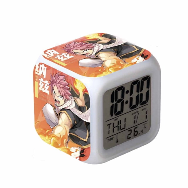 Reloj digital LED Fairy Tails Square con función de despertador