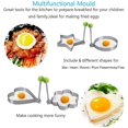 thumbnail image 2 of 6 uds anillos de huevo para freír huevos molde de huevo frito de acero inoxidable antiadherente cocina tortitas molde anillos cocina para mcmuffins de huevo Adepaton Utensilios de Cocina, 2 of 7