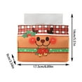 thumbnail image 3 of Christmas Tissue Box Cover | Non-Woven Fabric Decorative Case | Multicolor Cartoon Print | Soft Washable Waterproof | Holiday Decor for Home Office Car Kitchen, 3 of 6