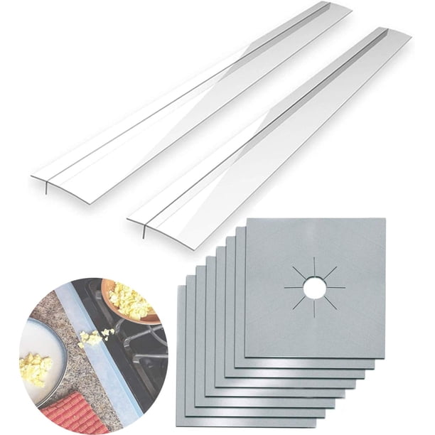 Calcomanía para hueco de estufa - transparente 21 pulgadas 2 piezas + pieza única plateada 8 piezas Ormromra WMZL-769-2