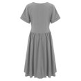 thumbnail image 4 of SZXZYGS Robes de Printemps for Women 2024 Manches Longues Florales Women Robe d'Été Décontractée avec Poche Col Rond Manches Courtes Coton Lin 2024, 4 of 4
