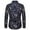 Blue, variant on Button Up Shirt for Men Casual Slim Fit Turndown Collar Floral Print Shirt Long Sleeve Lightweight Cardigan Shirt Shirts for Men