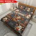 thumbnail image 2 of Lotusprinthandmade Funny Cow Lovers Graphic Quilt Bedding Set, Fold Hem, 60x70, 2 of 3