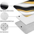 thumbnail image 5 of Black White Gold Wave Marble Pattern Bathroom Rugs Sets 3 Piece,Toilet Cover Set,Absorbent Non Slip Bathroom Mats Sets with U-Shaped Contour Rug Toilet Rug Set, 5 of 5